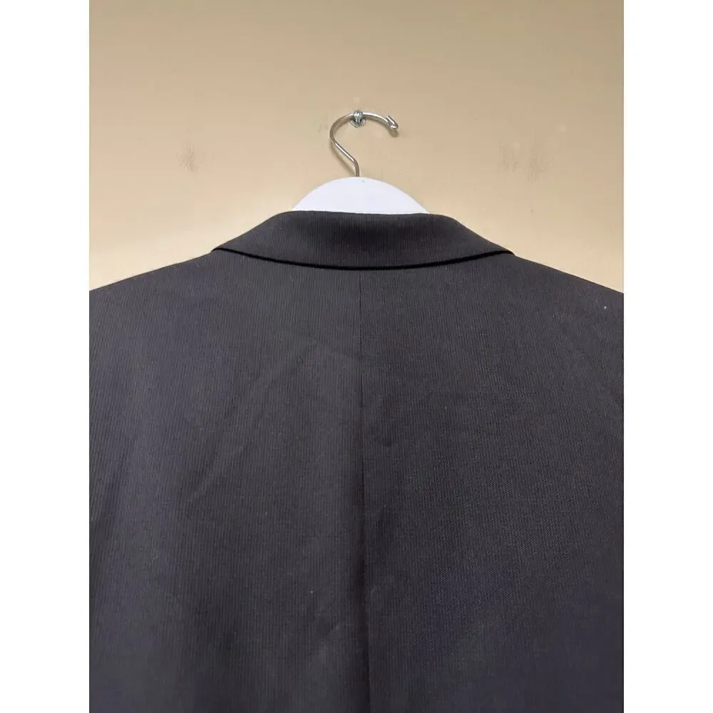 Dockers NWT Men's Black Two Button Notch Lapel Lined Blazer Jacket Size 48R FLAW